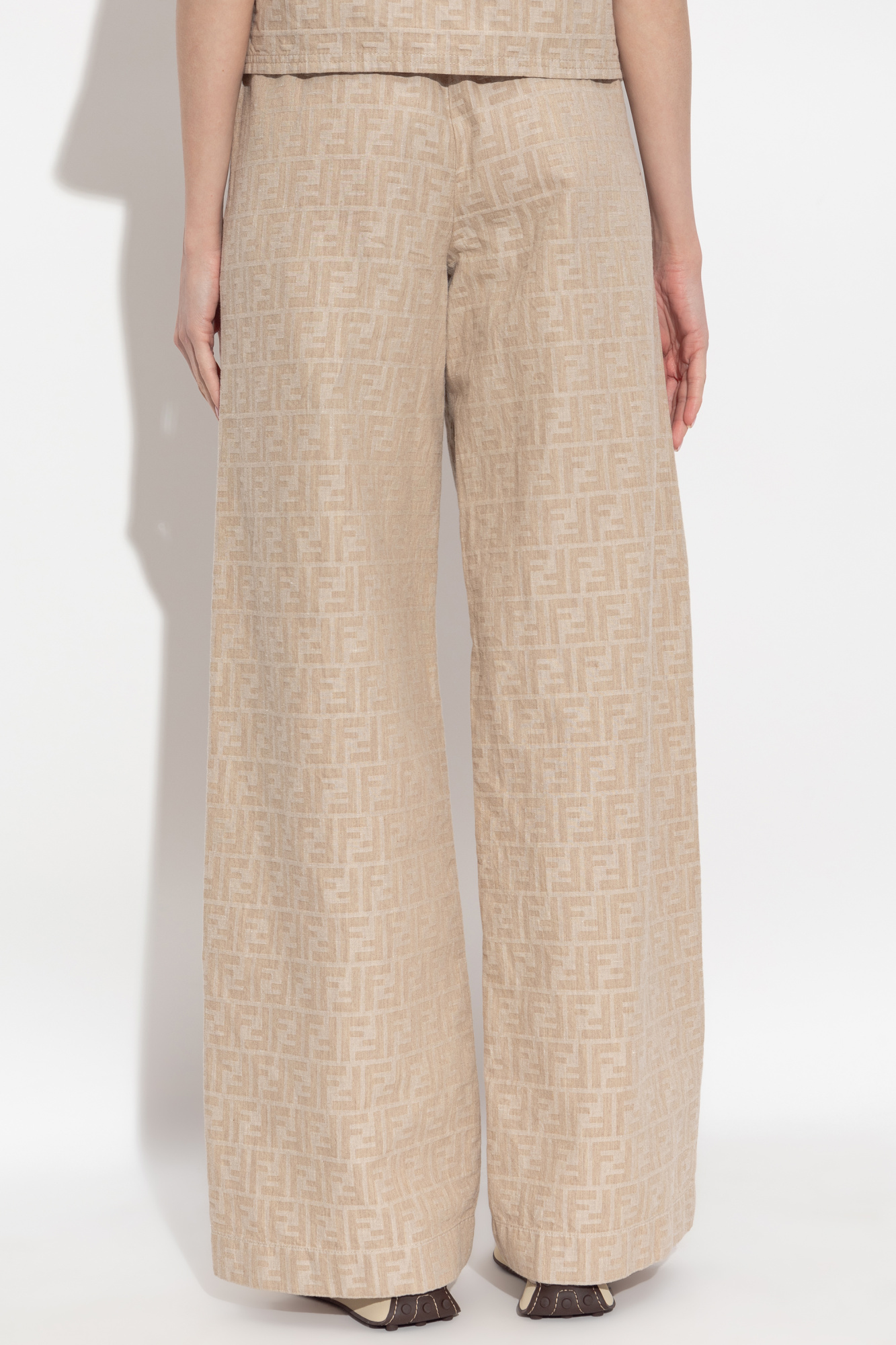 パンツ FENDI Women Straight Pants FLP852 AT20F08QQ Beige Fendi Monogram trousers | Women's Clothing | Vitkac